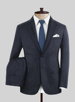 Cavalry Twill Dark Blue Wool Suit - StudioSuits