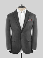 Cavalry Twill Dark Gray Wool Suit - StudioSuits