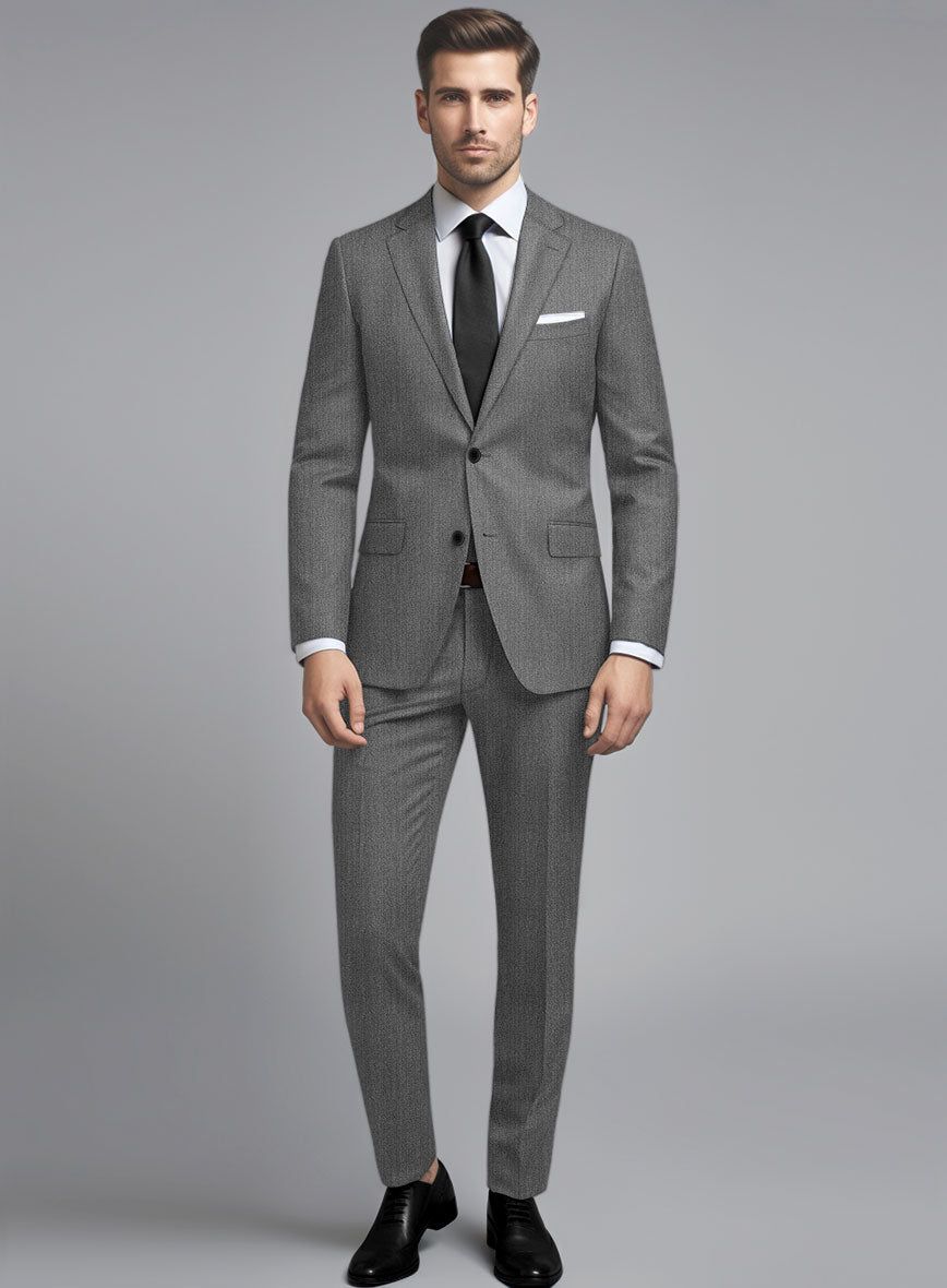 Cavalry Twill Gray Wool Suit – StudioSuits