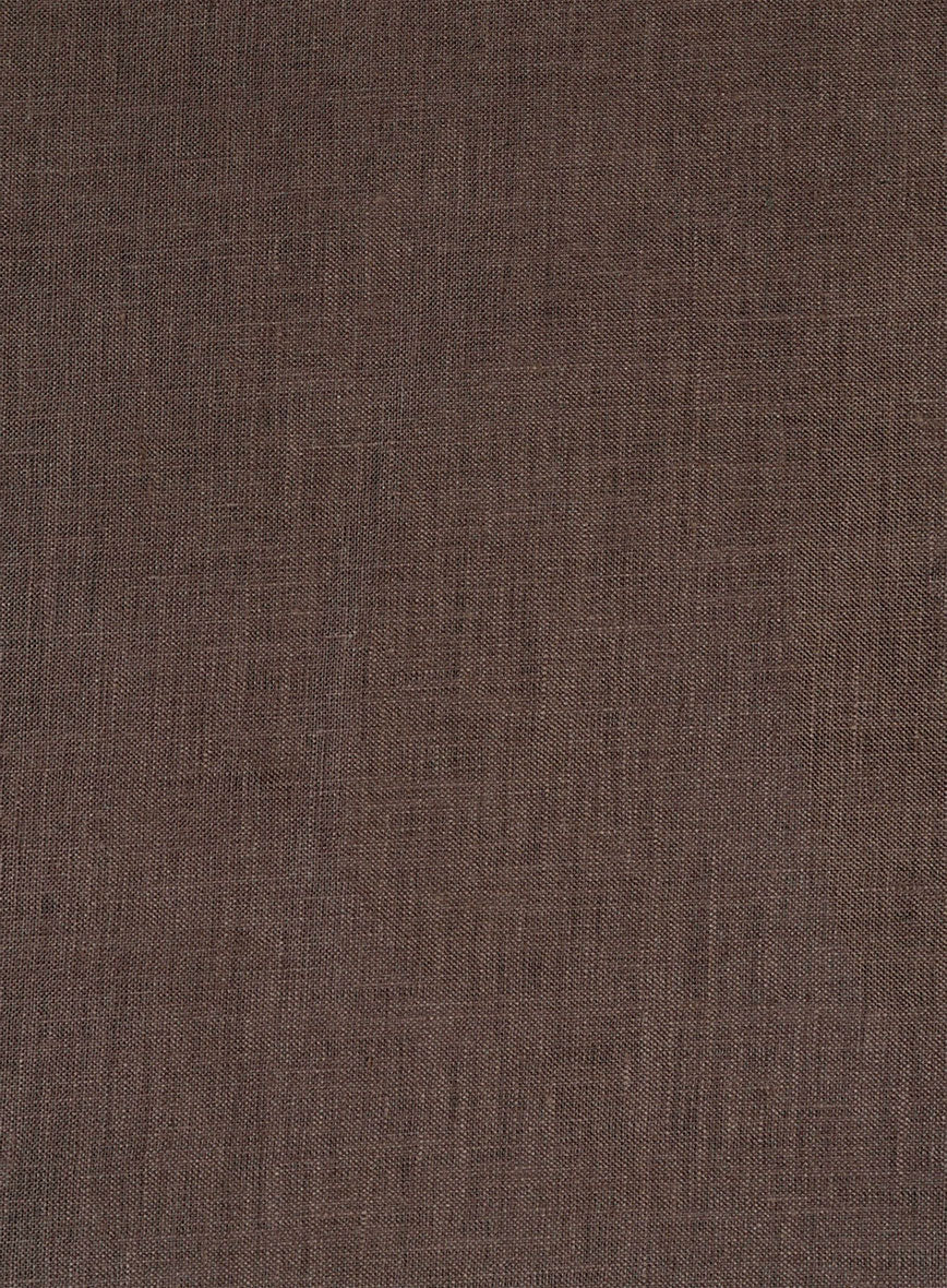 Cedar Brown Pure Linen Shirt - StudioSuits