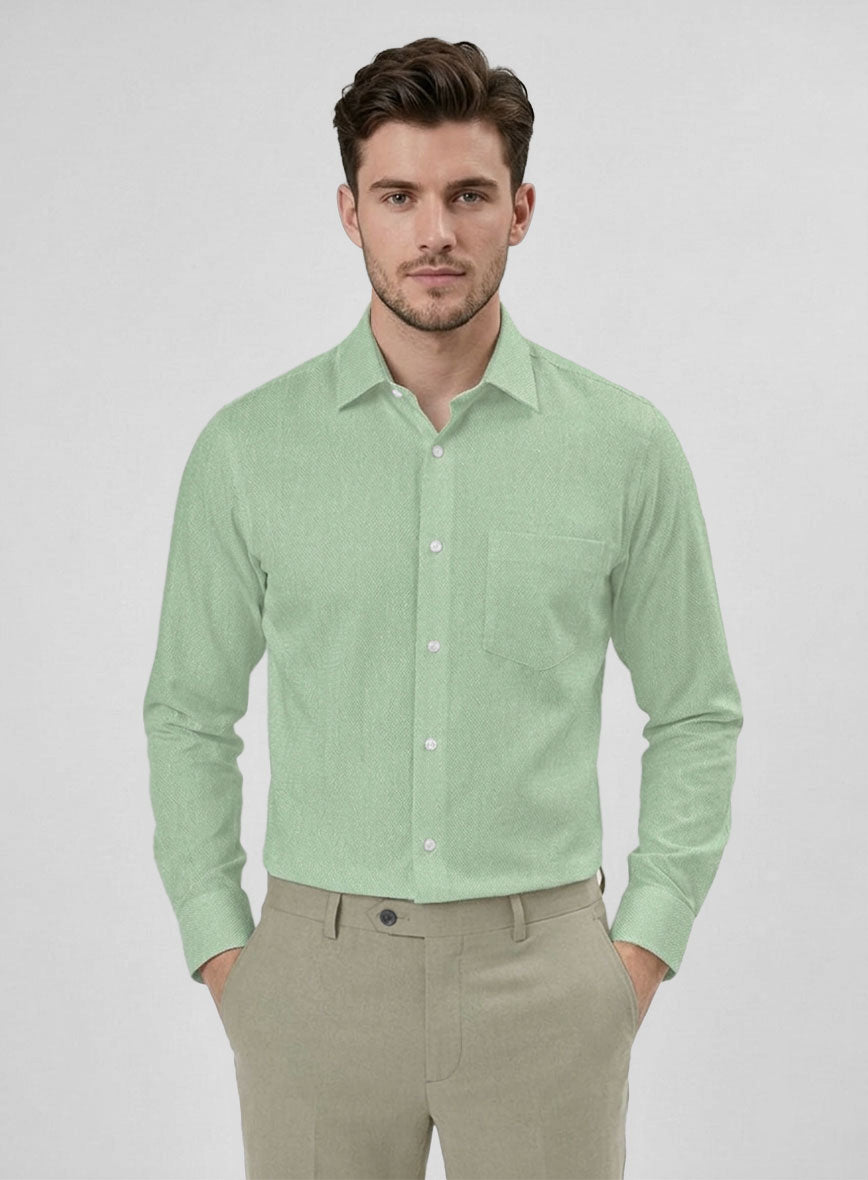 Cedar Moss Dobby Cotton Shirt - StudioSuits