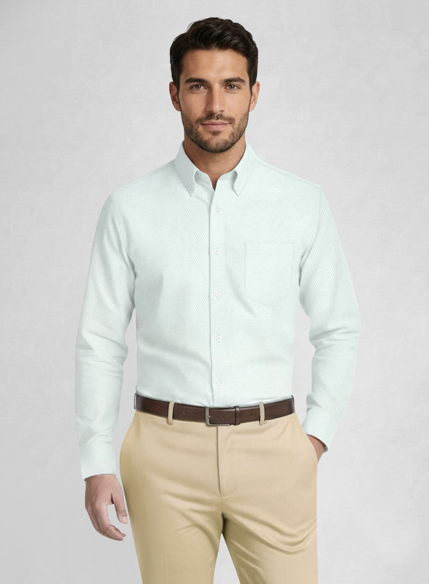 Celadon Crest Cotton Shirt - StudioSuits