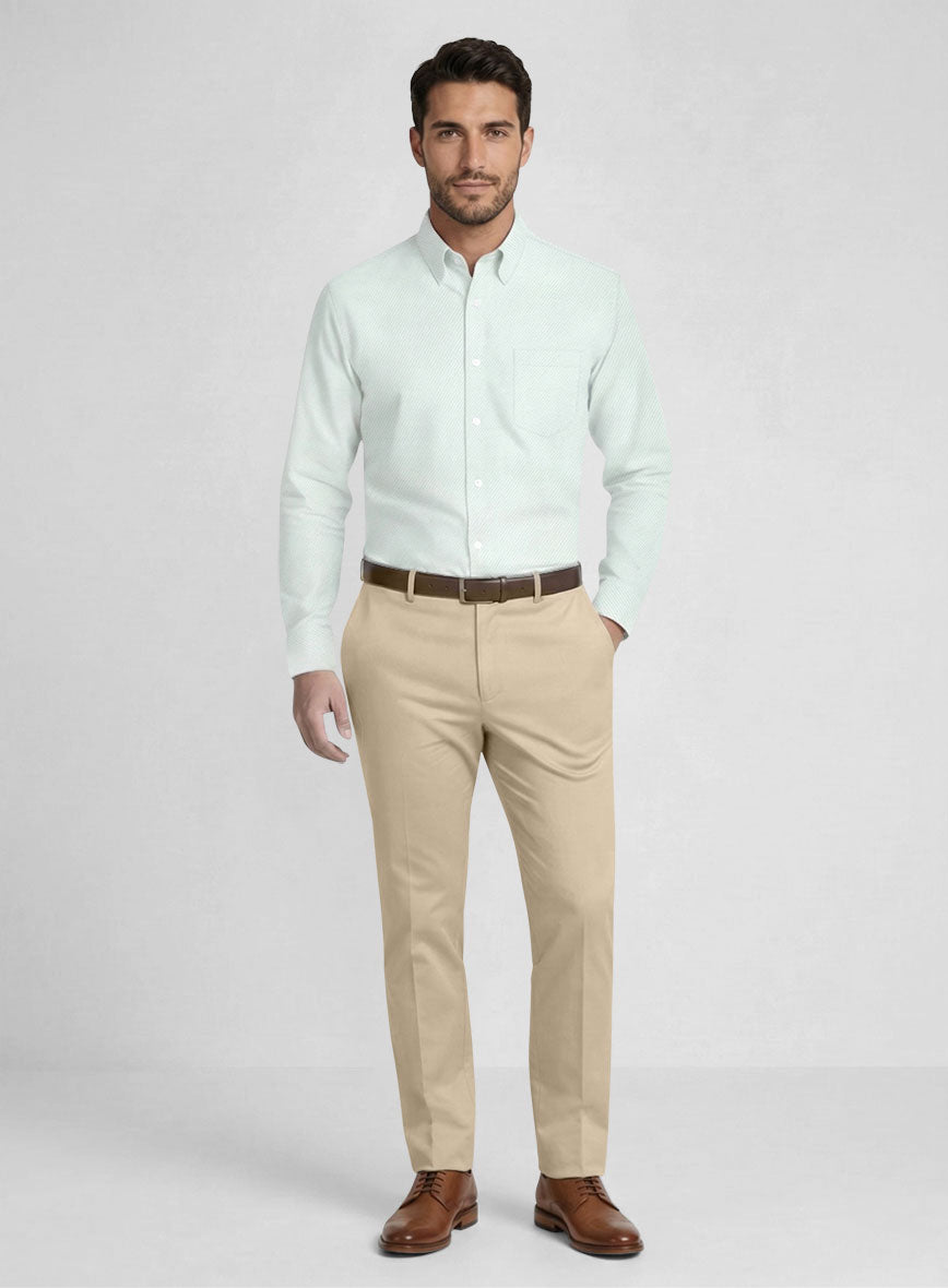 Celadon Crest Cotton Shirt - StudioSuits