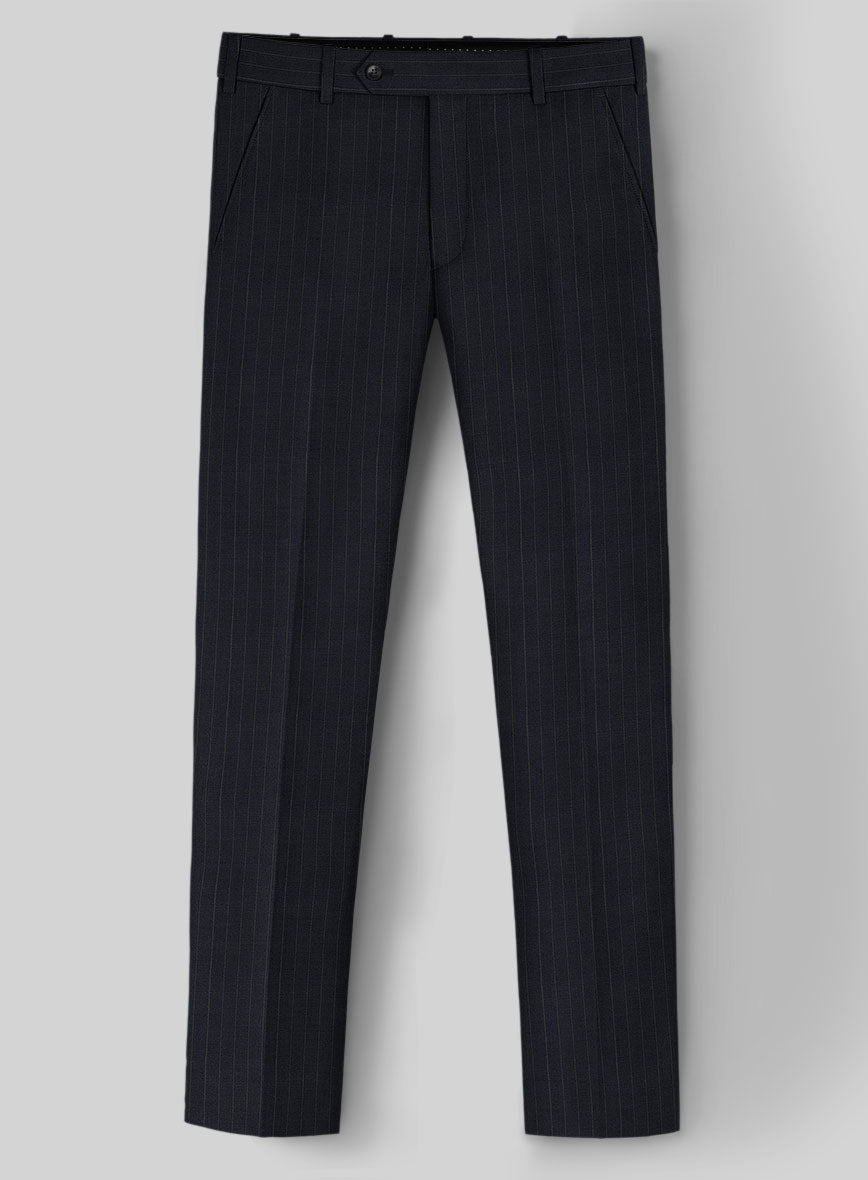 Chalkstripe Blue Wool Suit - StudioSuits