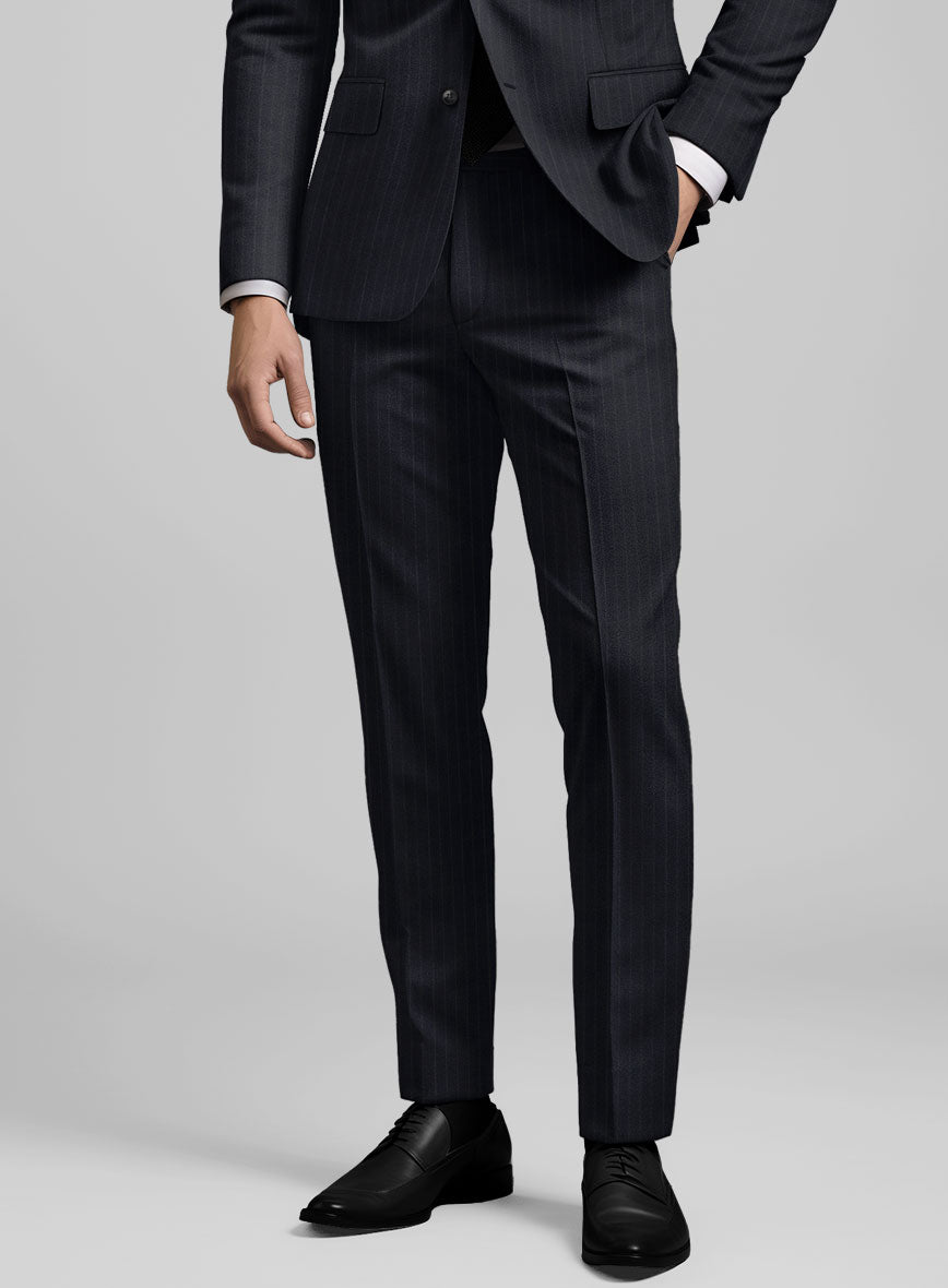 Chalkstripe Blue Wool Suit - StudioSuits