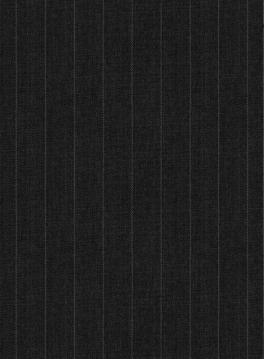 Chalkstripe Wool Charcoal Pants - StudioSuits