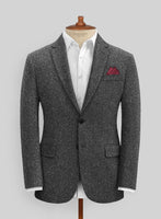 Charcoal Flecks Donegal Tweed Jacket - StudioSuits