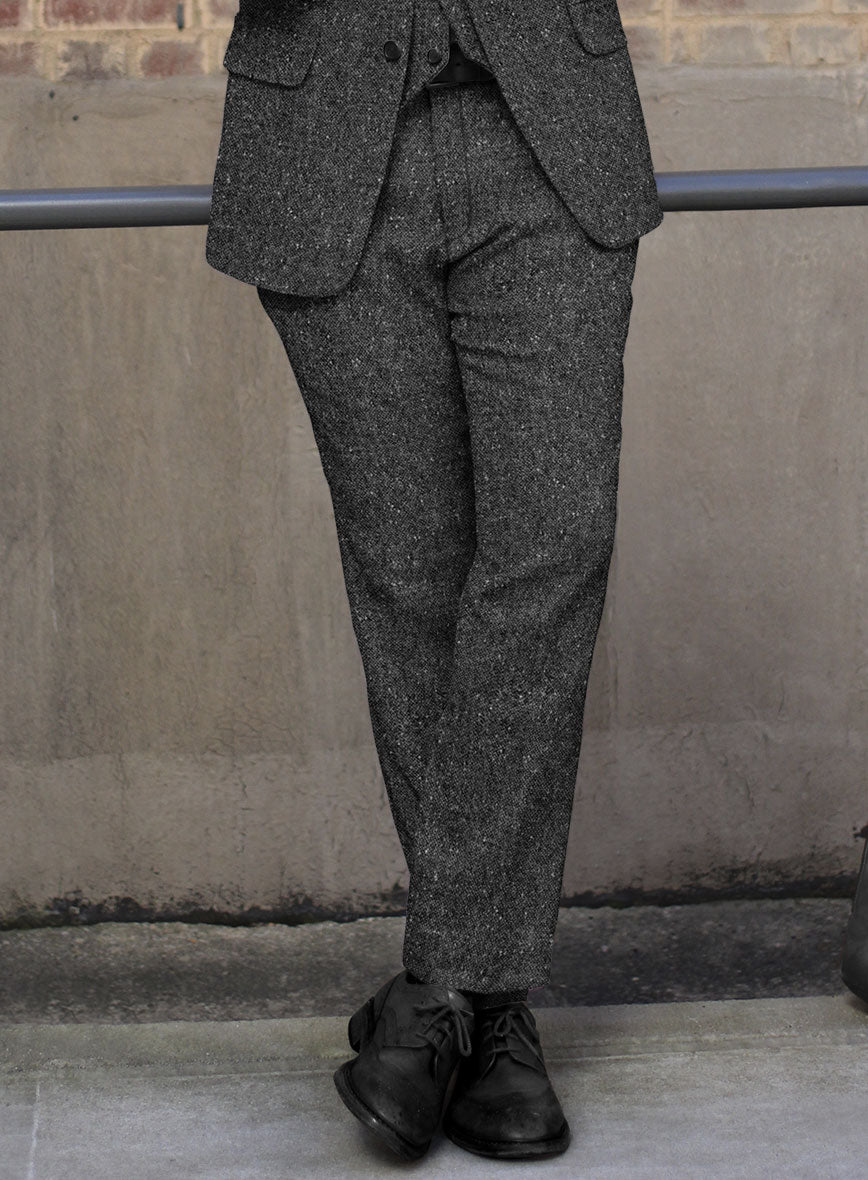 Charcoal Flecks Donegal Tweed Suit - StudioSuits