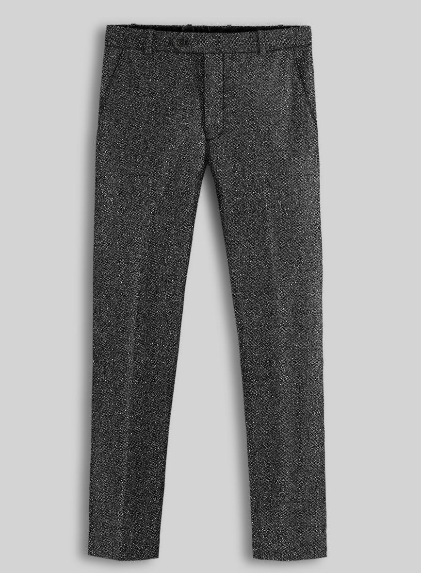 Charcoal Flecks Donegal Tweed Suit - StudioSuits