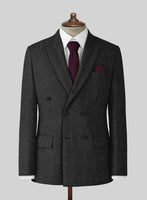 Charcoal Herringbone Tweed Jacket - StudioSuits