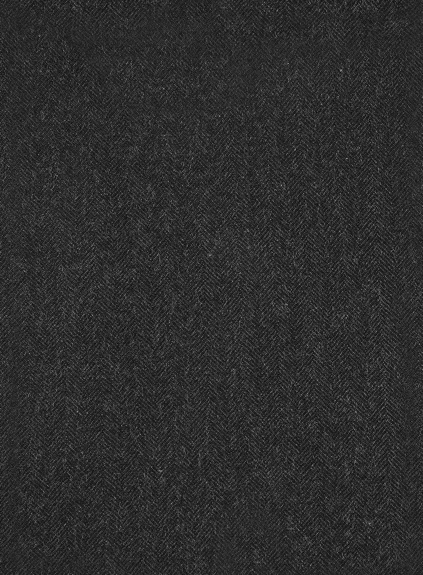 Charcoal Herringbone Tweed Overshirt - StudioSuits