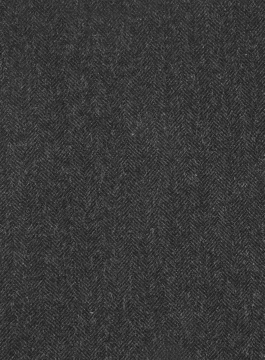 Charcoal Herringbone Tweed Shirt - StudioSuits
