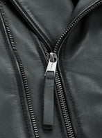 Outlaw Burnt Charcoal Leather Jacket - StudioSuits