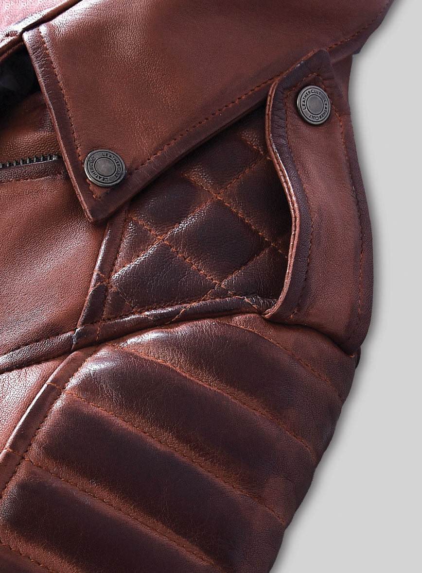Women's Valencia Burnt Maroon Leather Jacket - StudioSuits