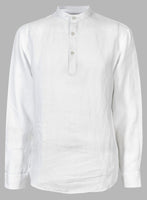Linen Chinese Collar Polo Shirts - StudioSuits