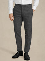 Italian Murano Charcoal Wool Linen Pants - StudioSuits