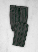 Chive Green Wool Pants - StudioSuits