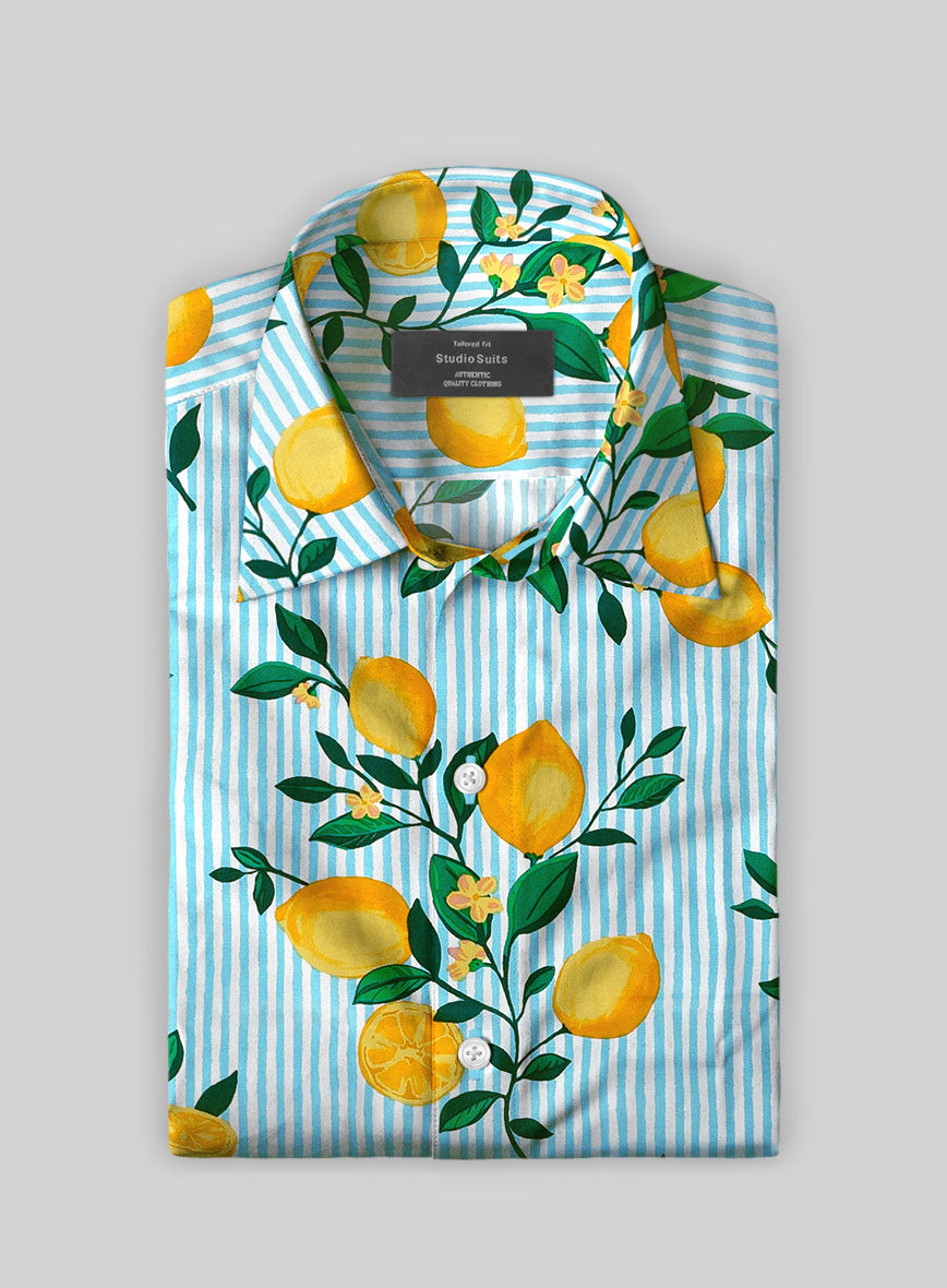 Citrus Breeze Cotton Lycra Shirt - StudioSuits