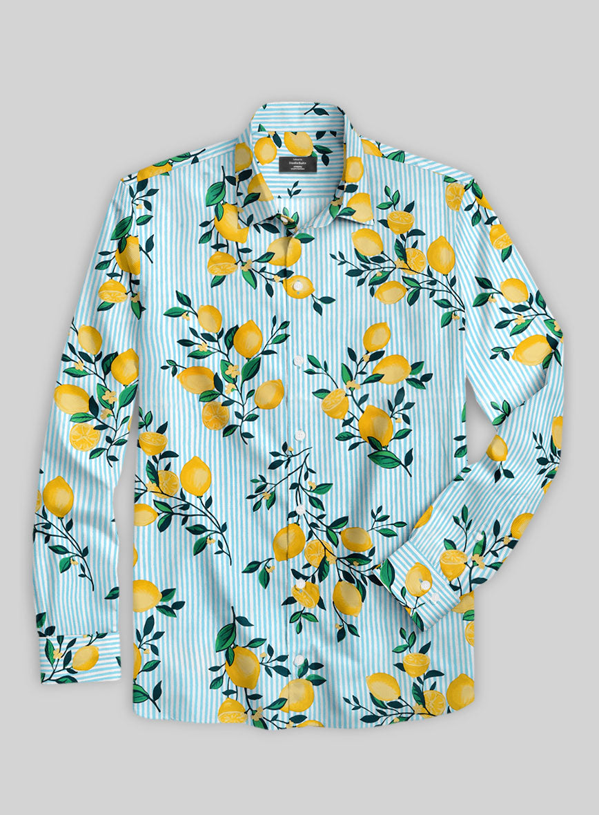 Citrus Breeze Cotton Lycra Shirt - StudioSuits