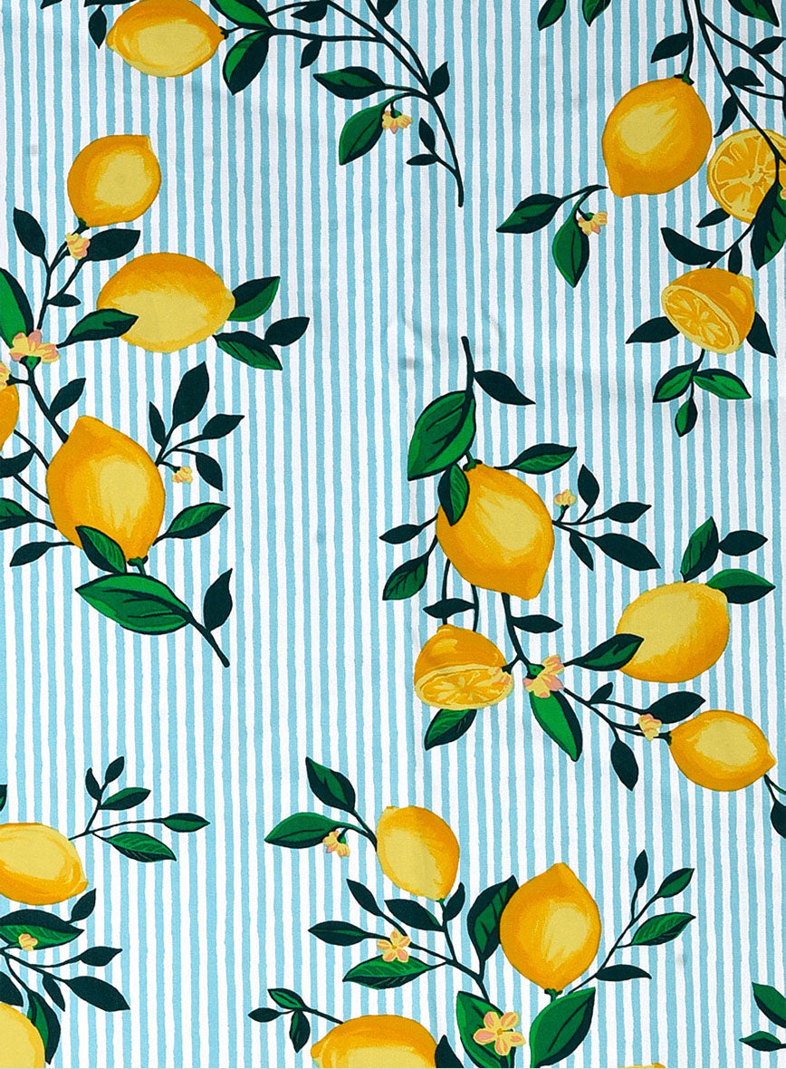 Citrus Breeze Cotton Lycra Shirt - StudioSuits