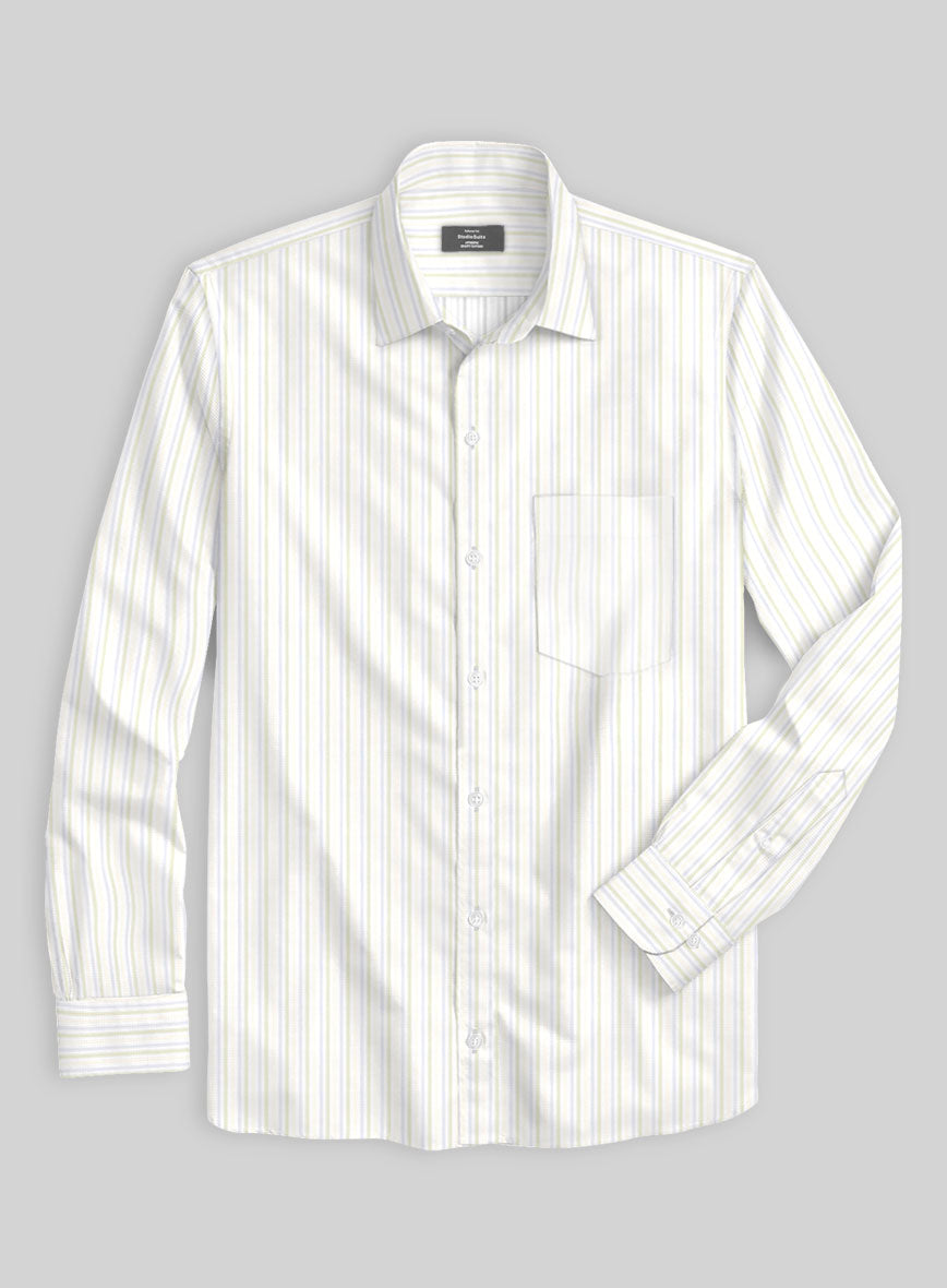 Claridge Stripe Cotton Shirt - StudioSuits