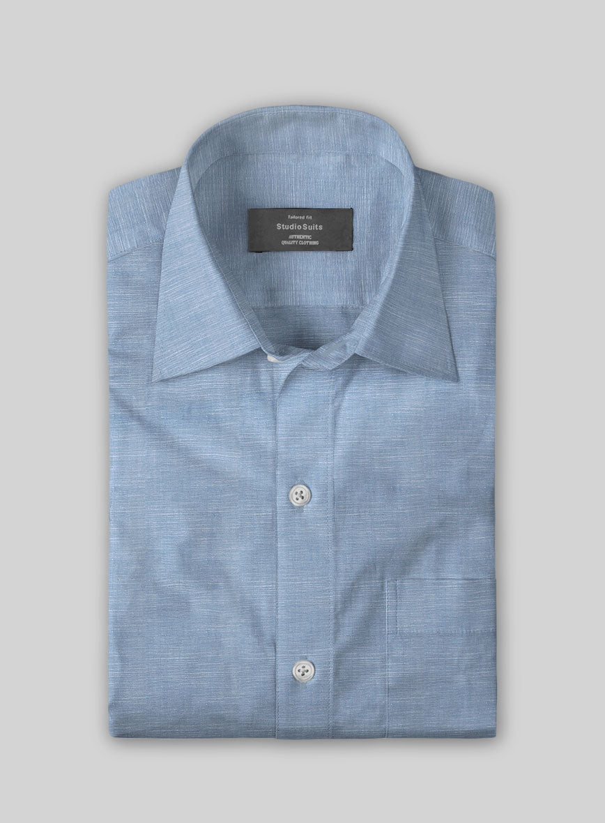 Classic Chambray Cotton Shirt - StudioSuits