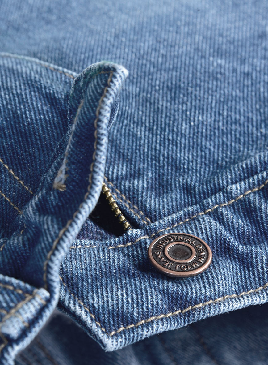 Classic Heavy Blue Stone Wash Whisker Jeans - StudioSuits