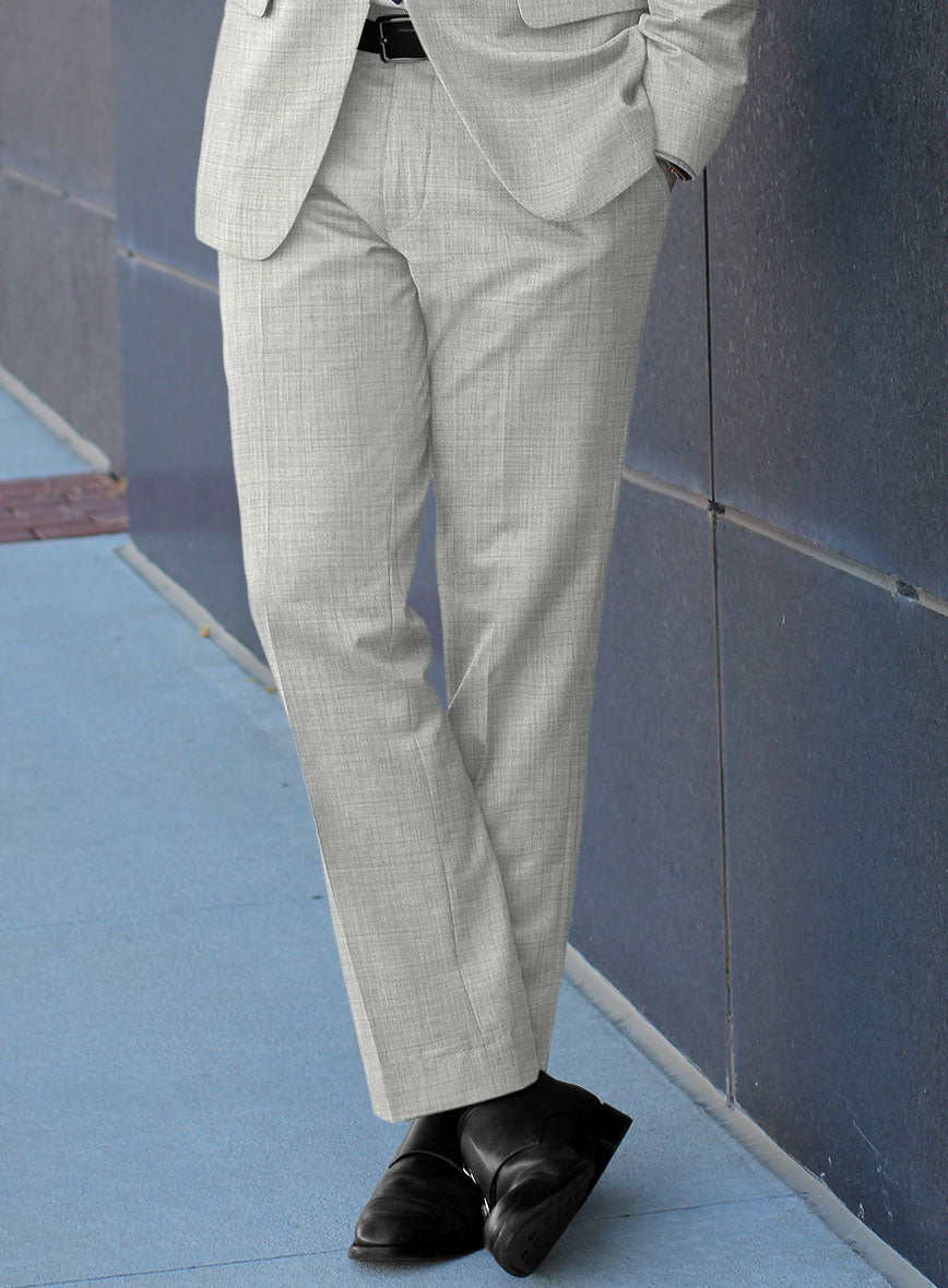 Cloud Gray Wool Pants - StudioSuits