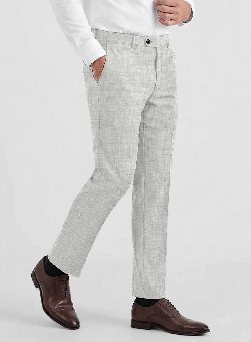 Cloud Gray Wool Pants - StudioSuits