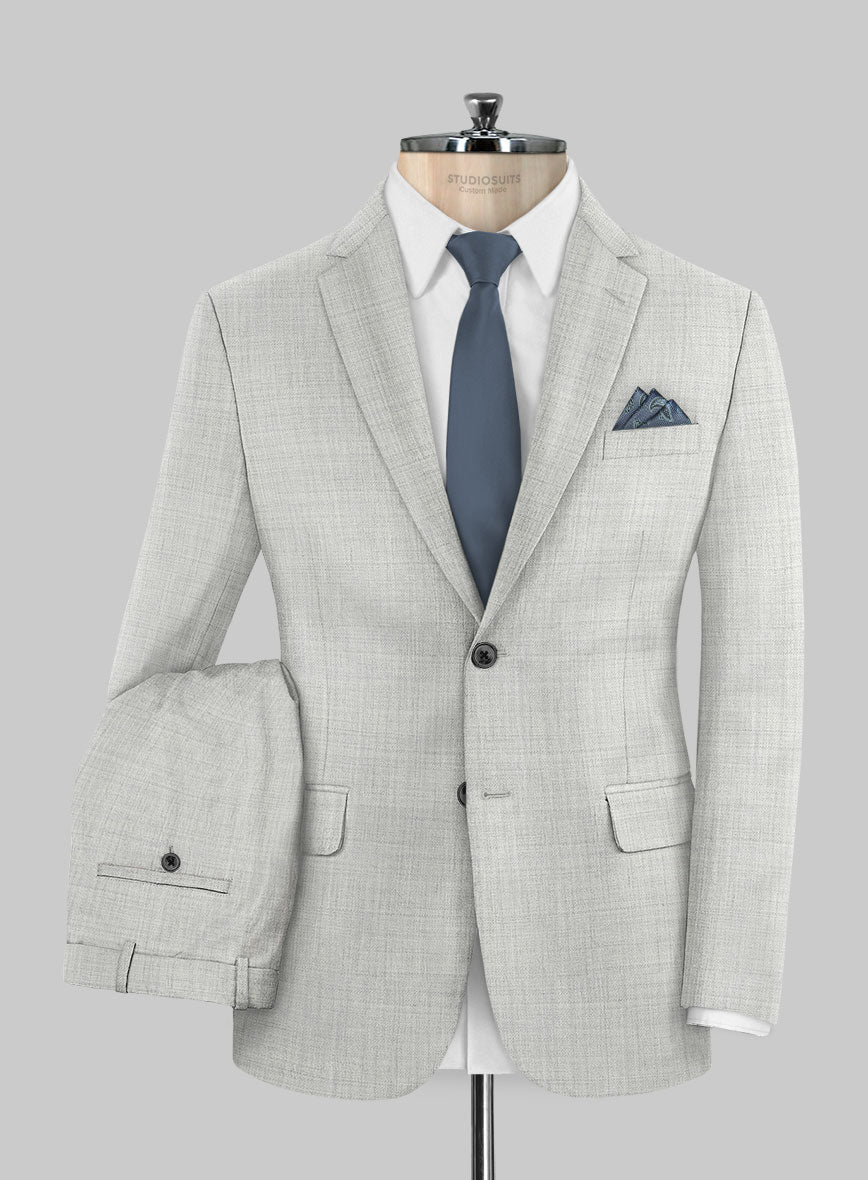 Cloud Gray Wool Suit - StudioSuits