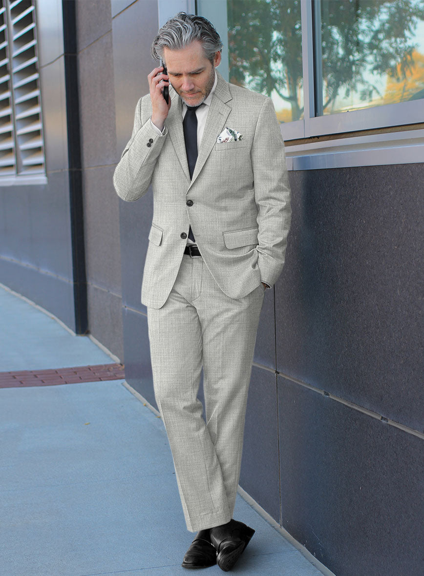Cloud Gray Wool Suit - StudioSuits
