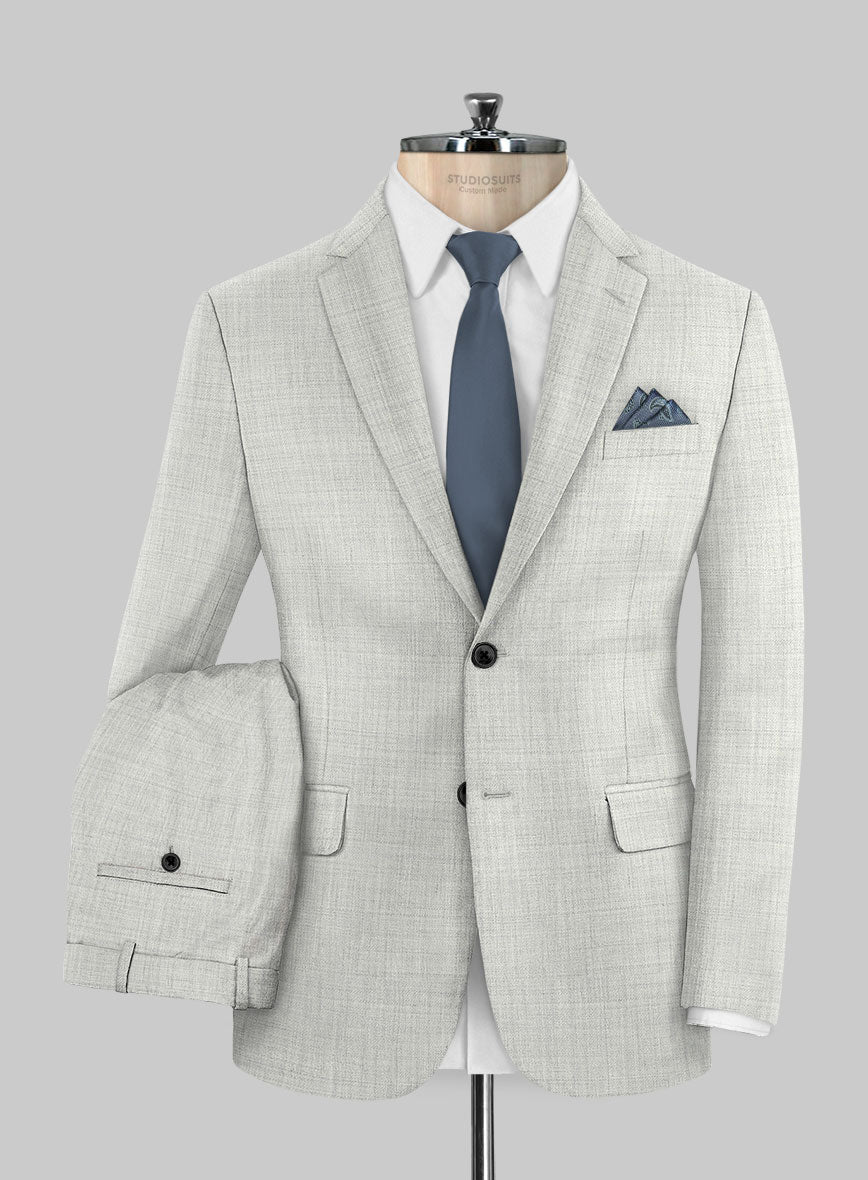 Cloud Gray Wool Suit - StudioSuits
