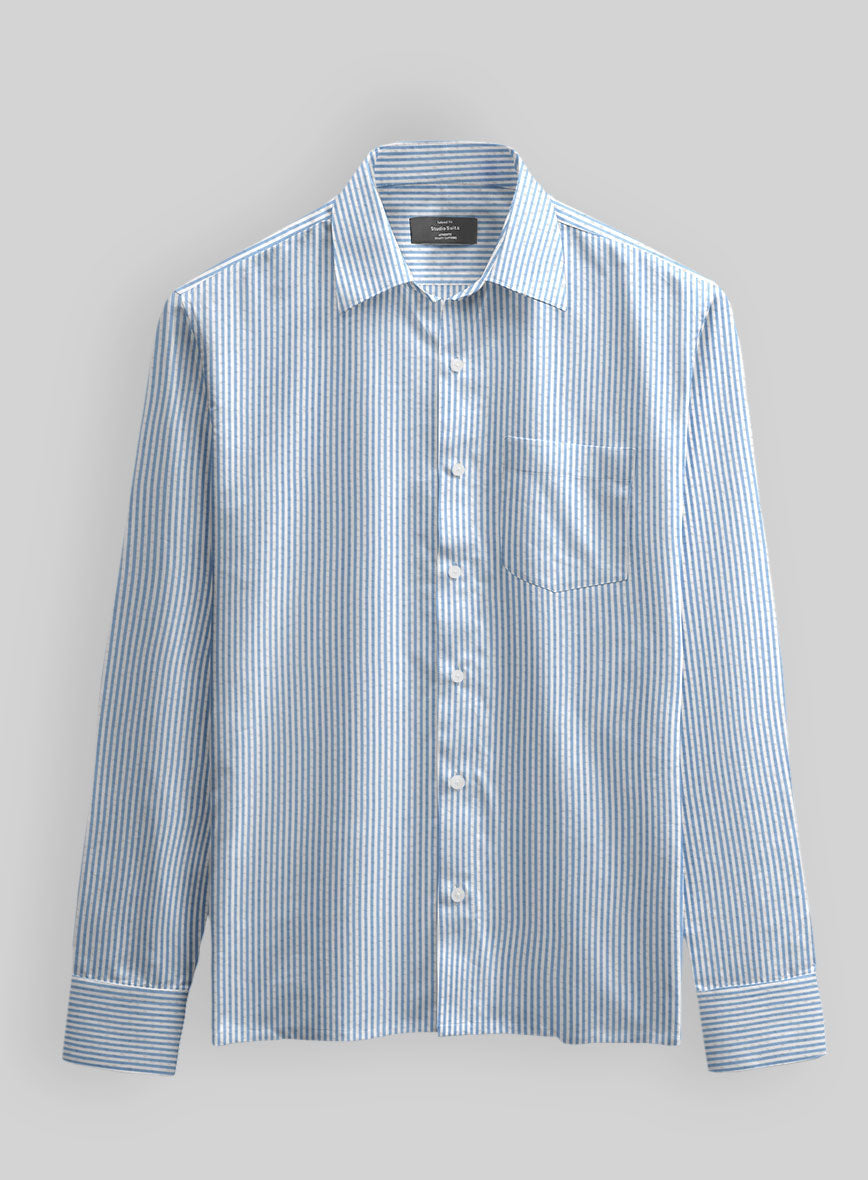 Cloudrift Seersucker Cotton Shirt - StudioSuits