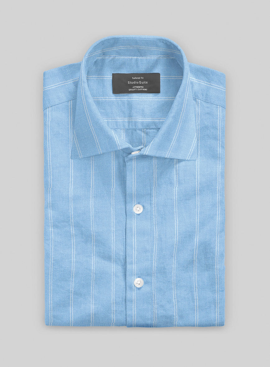 Coastal Sky Cotton Shirt - StudioSuits