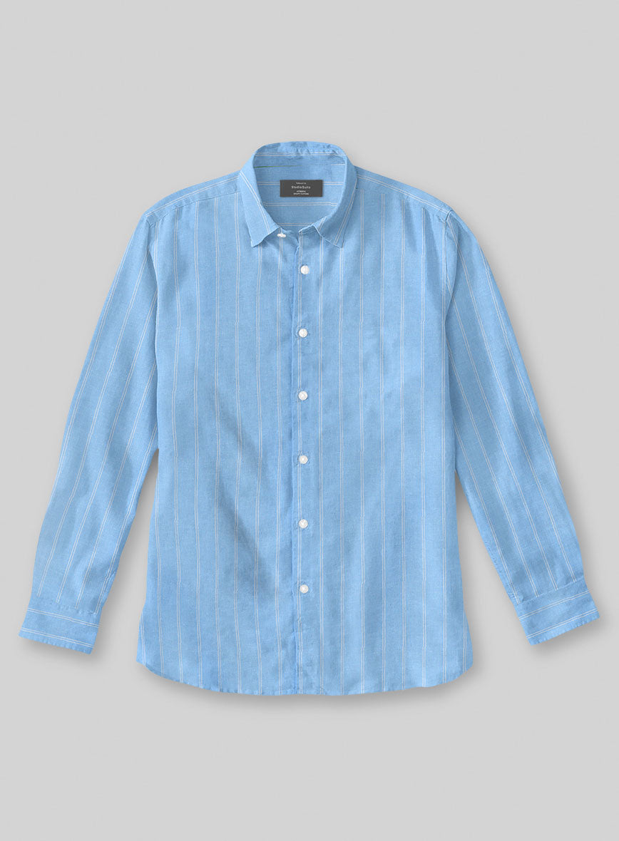 Coastal Sky Cotton Shirt - StudioSuits