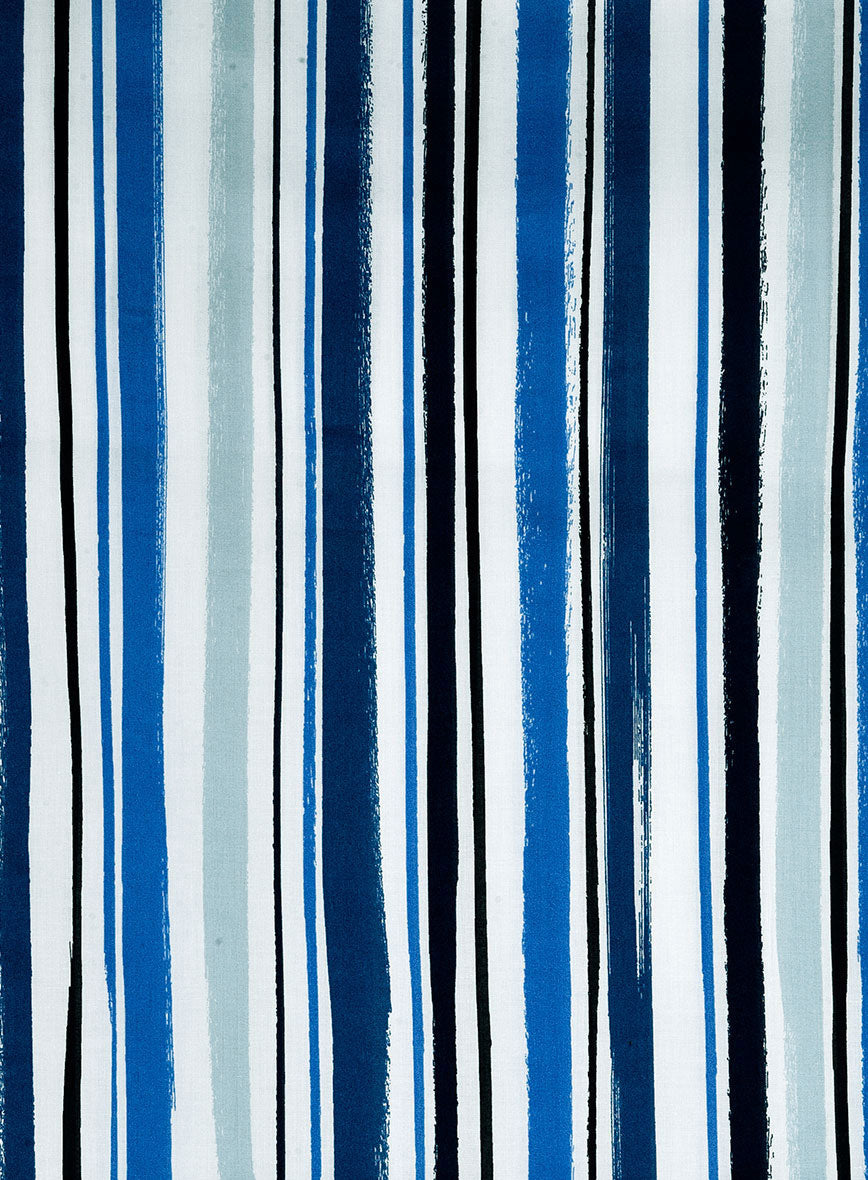 Coastal Stripe Cotton Shirt - StudioSuits