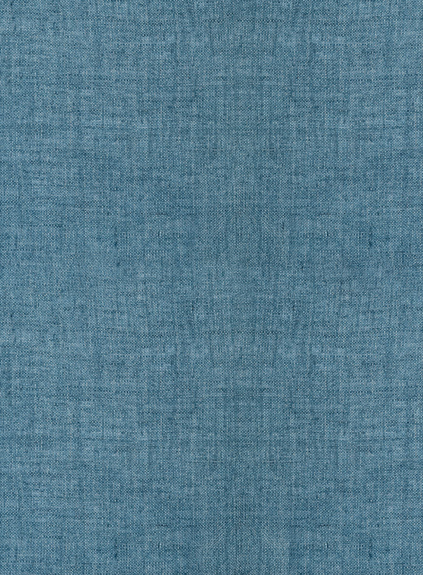 Coast Blue Washed Delave Linen Shirt - StudioSuits
