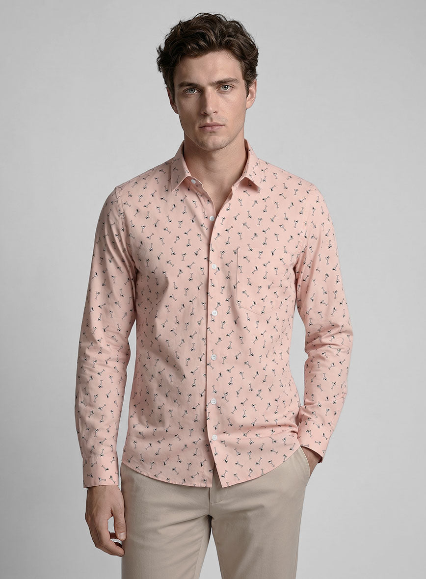 Cocktail Canvas Cotton Lycra Shirt - StudioSuits