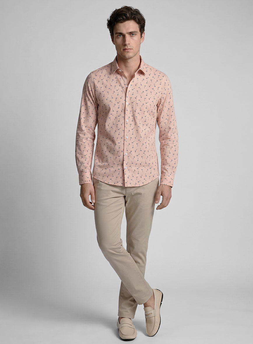 Cocktail Canvas Cotton Lycra Shirt - StudioSuits
