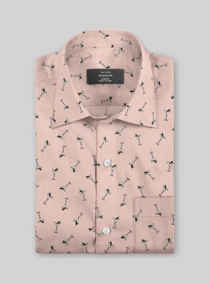 Cocktail Canvas Cotton Lycra Shirt - StudioSuits