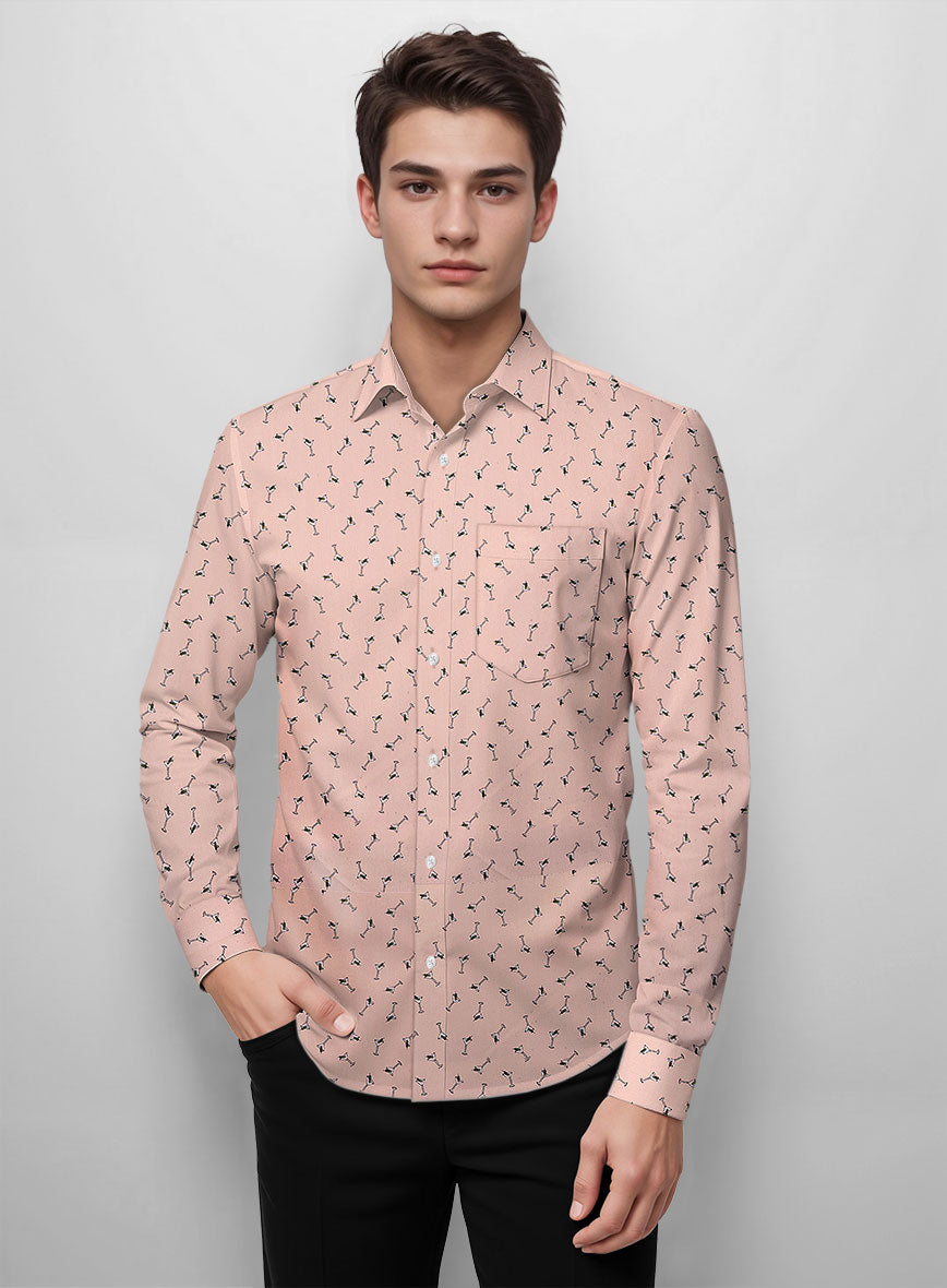 Cocktail Canvas Cotton Lycra Shirt - StudioSuits