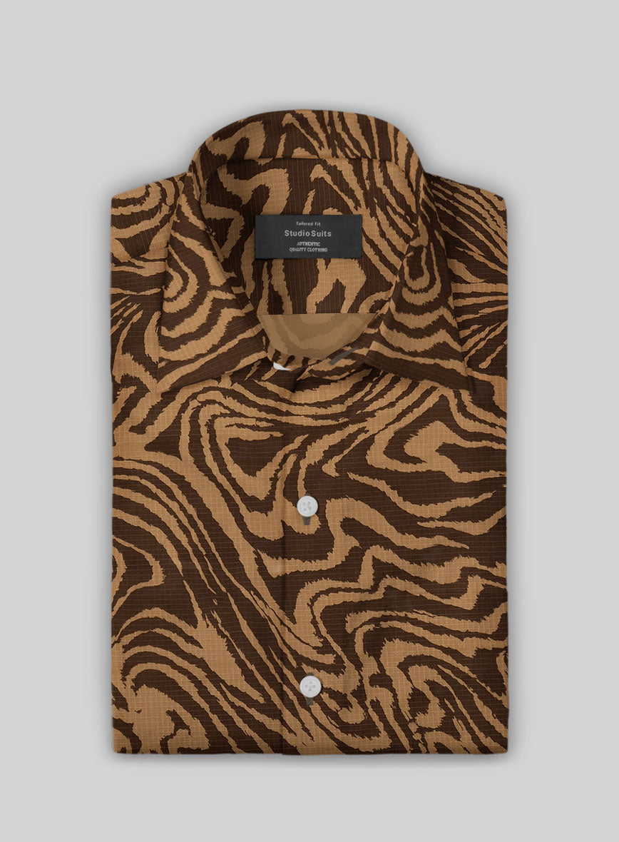 Cocoa Strata Cotton Lycra Shirt - StudioSuits
