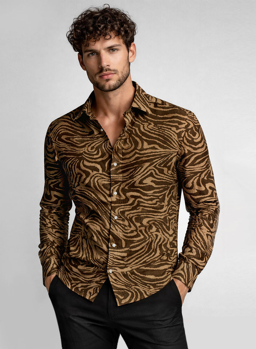 Cocoa Strata Cotton Lycra Shirt - StudioSuits