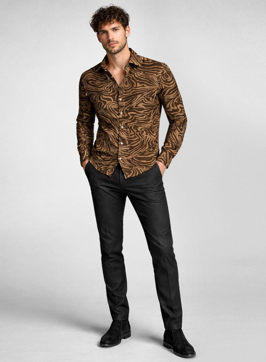 Cocoa Strata Cotton Lycra Shirt - StudioSuits