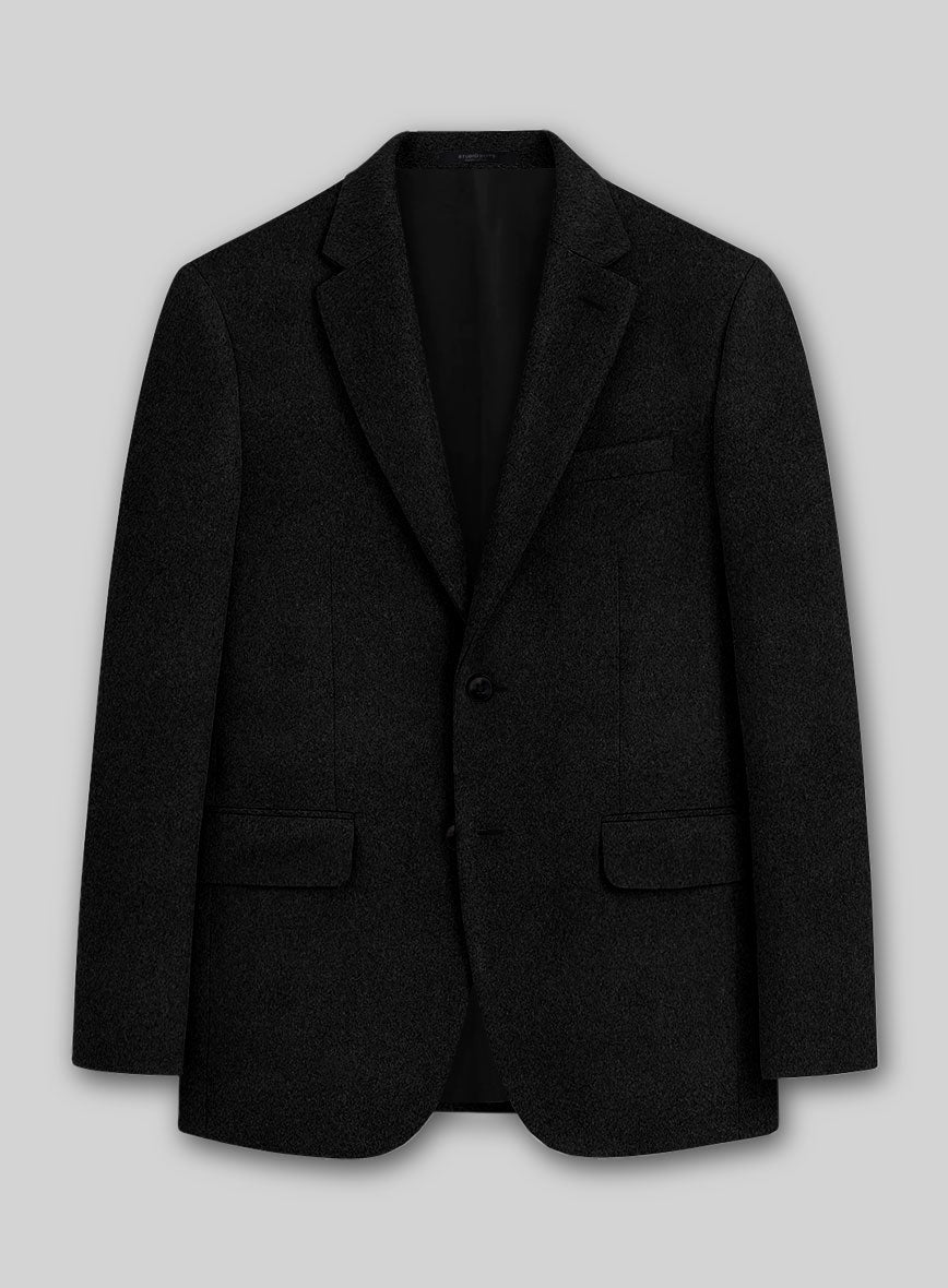 Colombo Black Cashmere Jacket - StudioSuits