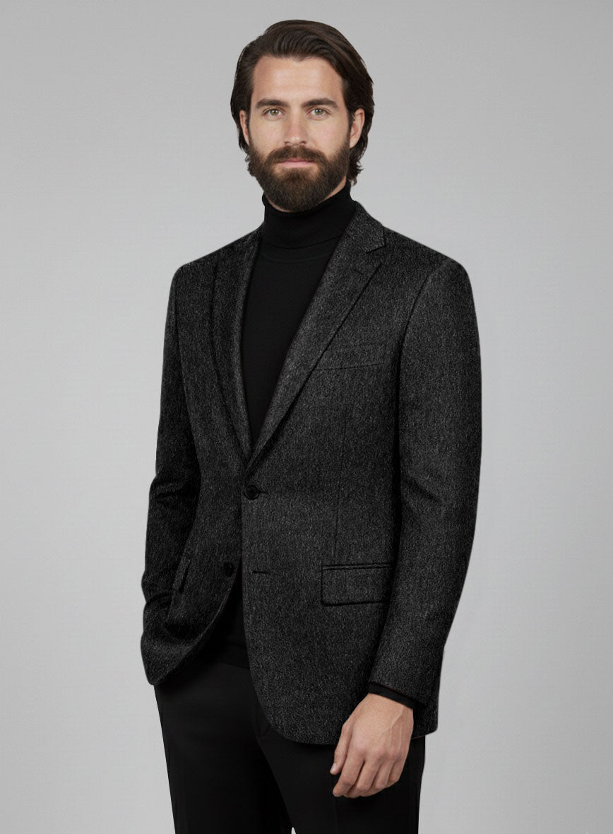 Colombo Charcoal Cashmere Jacket - StudioSuits