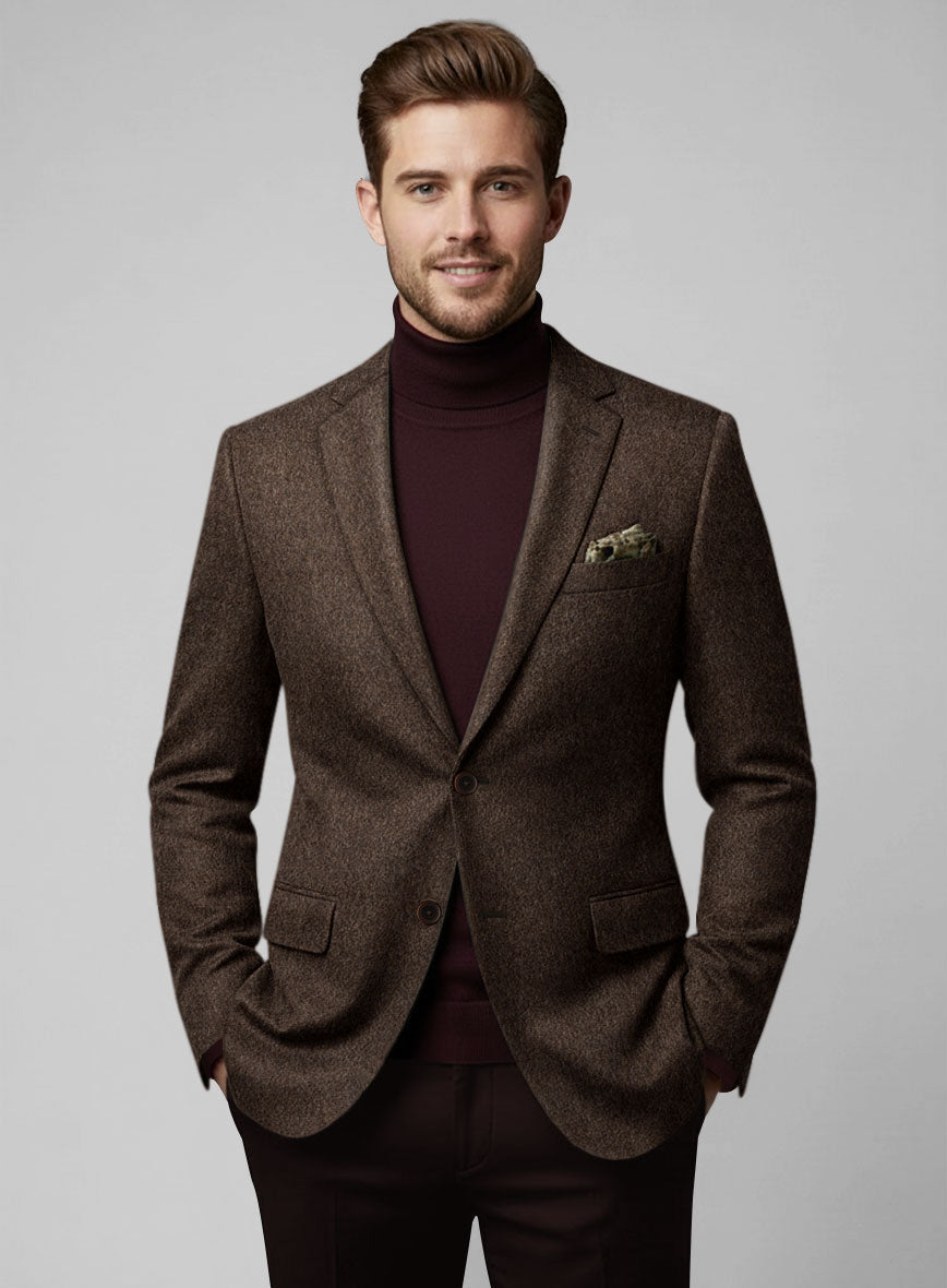 Colombo Dark Brown Cashmere Jacket - StudioSuits