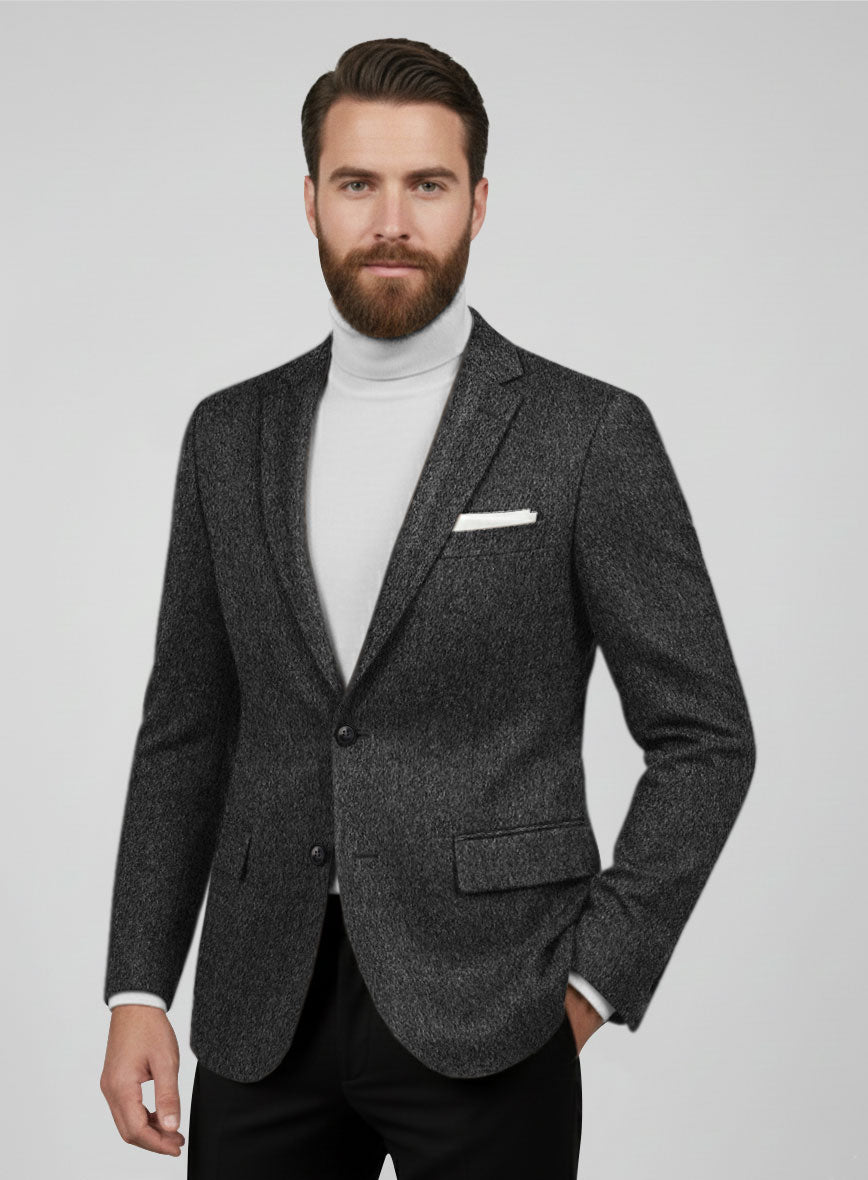 Colombo Dark Gray Cashmere Jacket - StudioSuits
