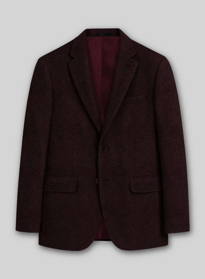 Colombo Dark Wine Cashmere Jacket - StudioSuits