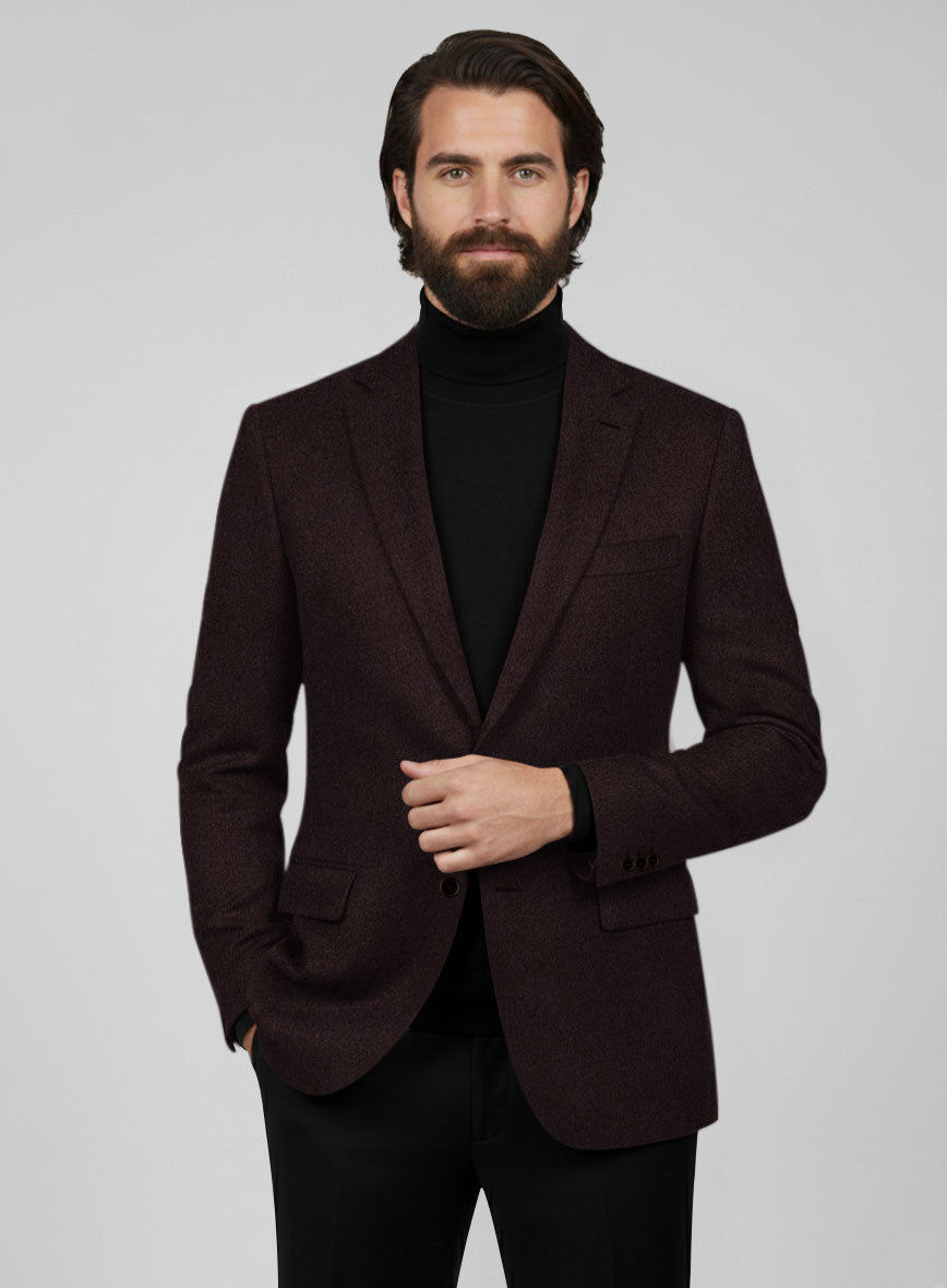 Colombo Dark Wine Cashmere Jacket - StudioSuits
